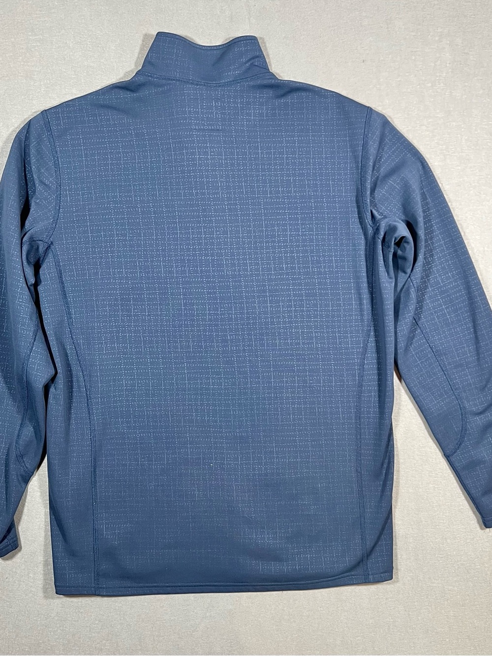 prAna Quarter‑Zip Pullover – Blue Grid Pattern Size L Outdoor Performance Layer - Picture 8 of 13